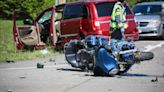 Minivan-motorcycle crash in Woodstock: 2 critically wounded, 1 hospitalized