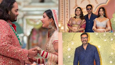 ...Radhika Merchant's blessing ceremony: Shah Rukh Khan, Ranbir Kapoor, Ajay Devgn, Salman Khan, Rajinikanth, Disha Patani & others make starry entry...