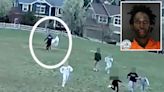 Moment terrified kids flee as trans sex offender allegedly tries to grab one of them from school grounds