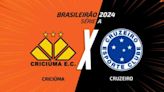 Criciúma x Cruzeiro: onde assistir, escalações e arbitragem