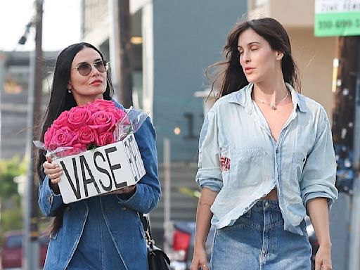 Demi Moore and daughter Scout Willis, 33, match in coordinating denim