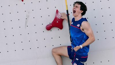 U.S. Olympic sport climber breaks world record to reach quarterfinals