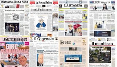 Le prime pagine dei quotidiani di oggi 4 maggio: la rassegna stampa di Sky TG24