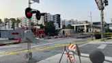 Cargo train hits abandoned car on tracks, closes streets in downtown West Palm Beach