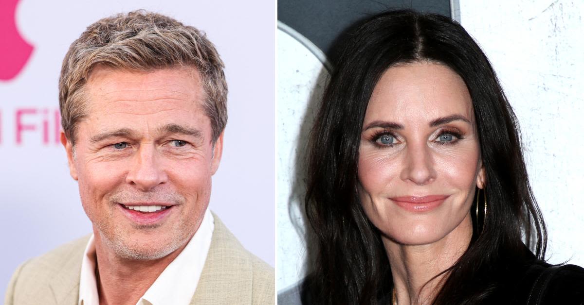 Courteney Cox All Smiles Beside 'Friends' Costar Jennifer Aniston's Ex-Husband Brad Pitt at Rock4EB Charity Event