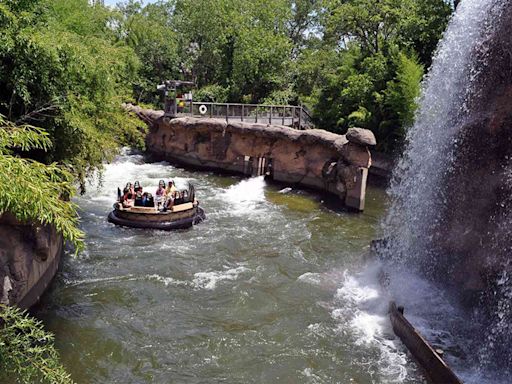 Watch riders jump off Six Flags raft ride into water after attraction gets stuck: 'Rough day'