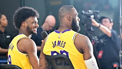 LeBron, Bronny James make public debut as Lakers teammates: 'Just pure joy, man'