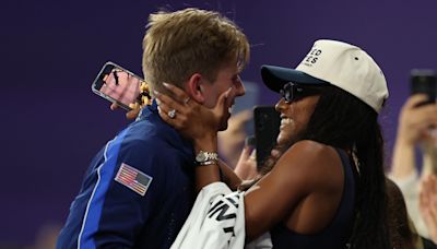 What Tara Davis-Woodhall and Hunter Woodhall told each other after winning gold at the Summer Games