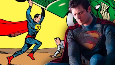 5 ways the new Superman movie costume blends details from over 80 years of comic book history, all the way back to 1938's Action Comics #1