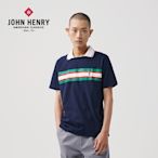 JOHN HENRY 經典紅綠條紋短袖Polo衫