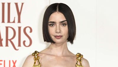 Lily Collins Evokes 'Bold Roman Statue' Look for “Emily in Paris” Season 4 Part 2 Premiere in Rome (Exclusive)