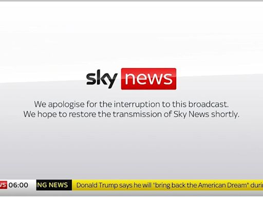 Sky News presenter apologises as channel goes off the air