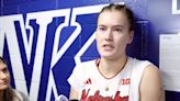 Nebraska volleyball's Lindsay Krause speaks following spring match in Kearney