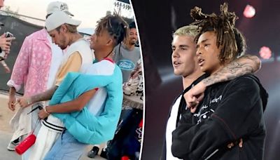 Justin Bieber kisses Jaden Smith on the cheek at Coachella in viral video from their sweet reunion