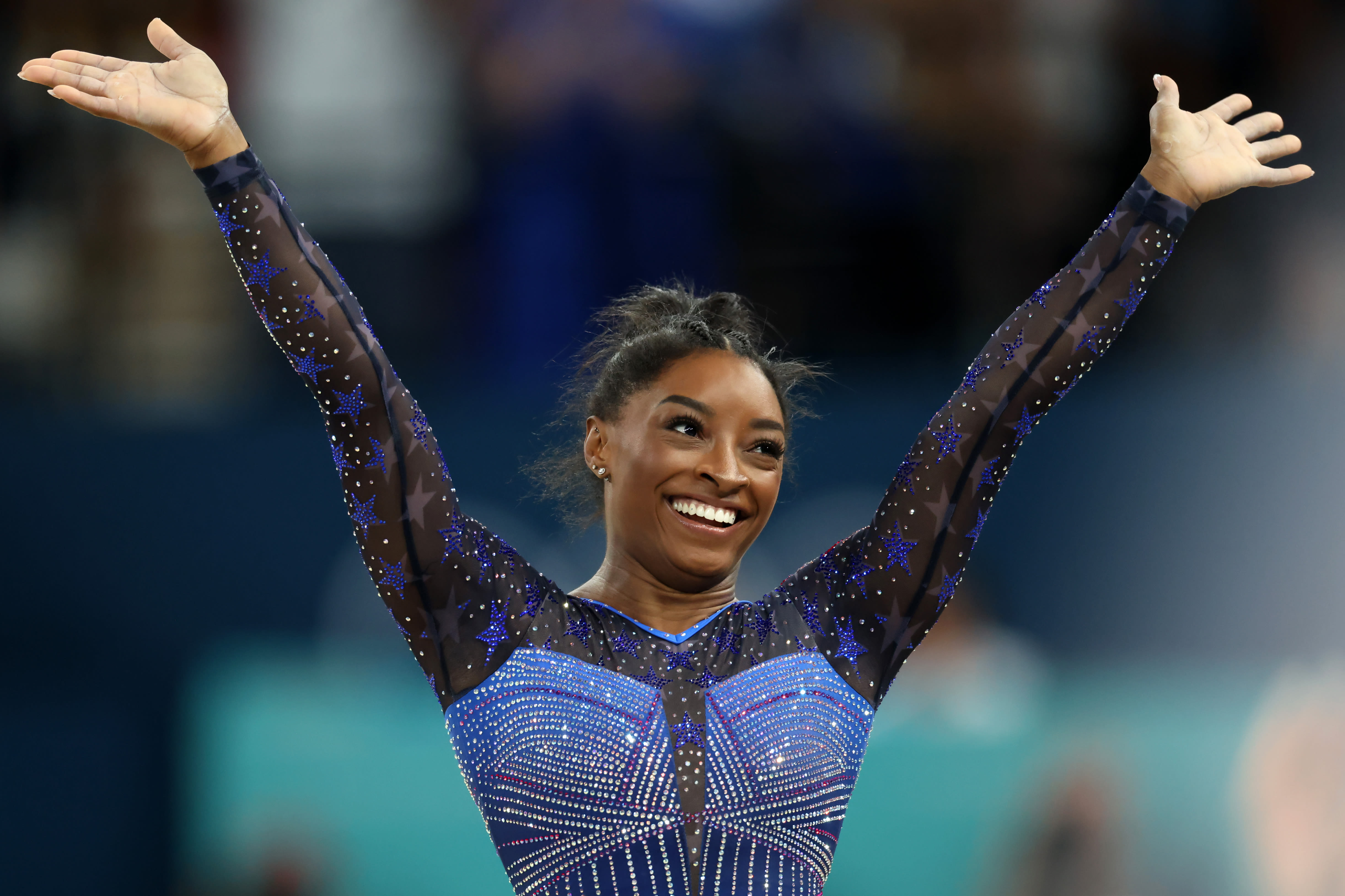 Simone Biles Wins Olympic All-Around Gold: Seth Rogen, Kendall Jenner and More Stars Cheer Her On in Paris