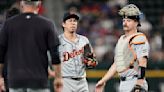 Detroit Tigers' Kenta Maeda leaves game with apparent injury after throwing 2 pitches