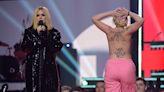 Avril Lavigne tells topless stage crasher to 'get the f--- off' during awards show speech