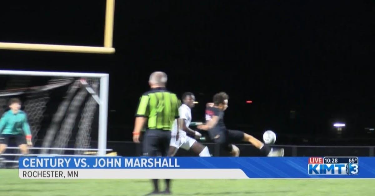 The John Marshall Rockets boys' soccer team kicked off against the Century Panthers