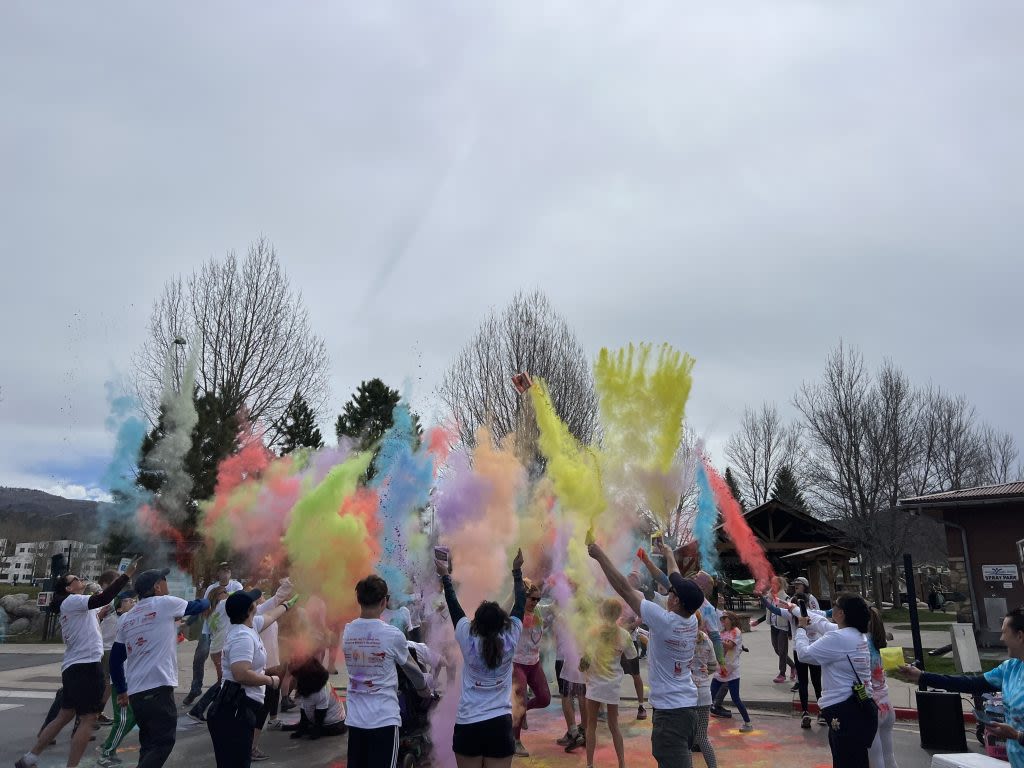 Everyone got a little colorful during Special Olympics Colorado Torch Run