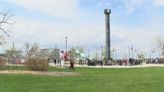 Bay Beach Amusement Park full of crowds of people as it reopens for the season