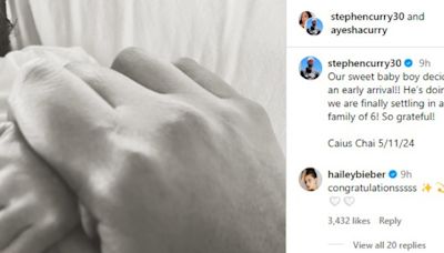 Stephen Curry anuncia el nacimiento de su cuarto hijo tras un parto prematuro