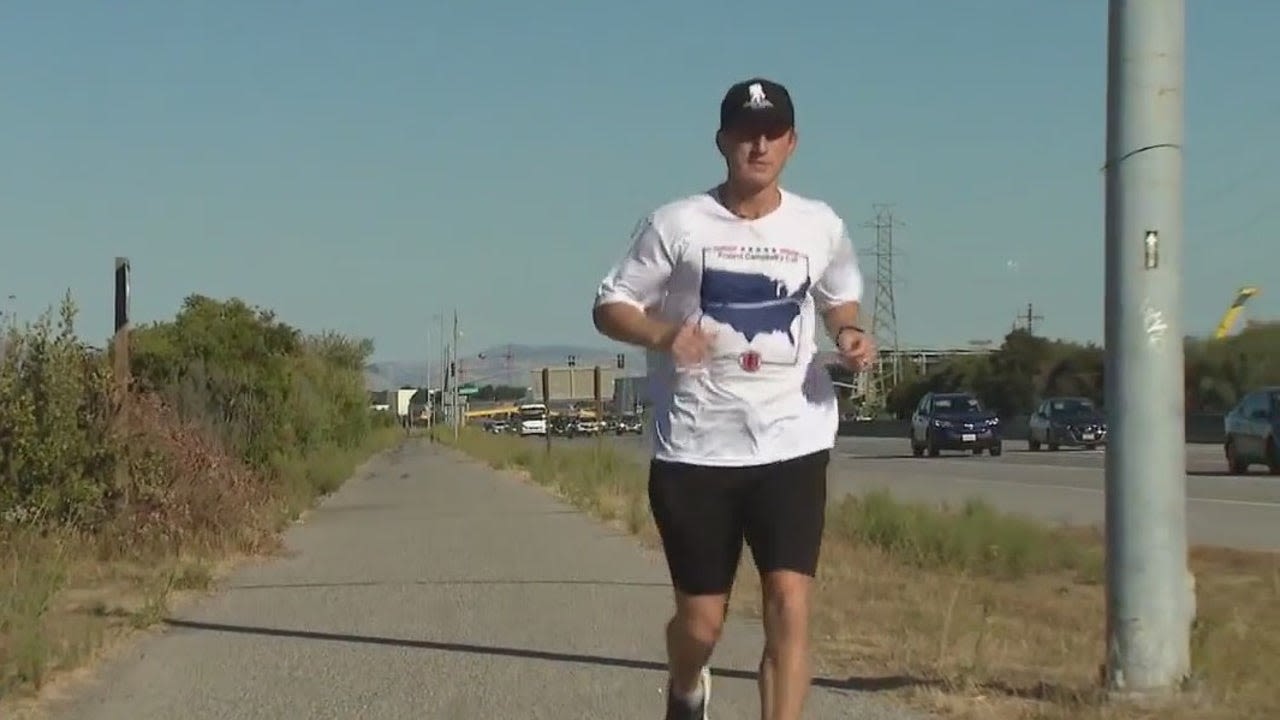 Man running from San Francisco to New York City to support Veterans