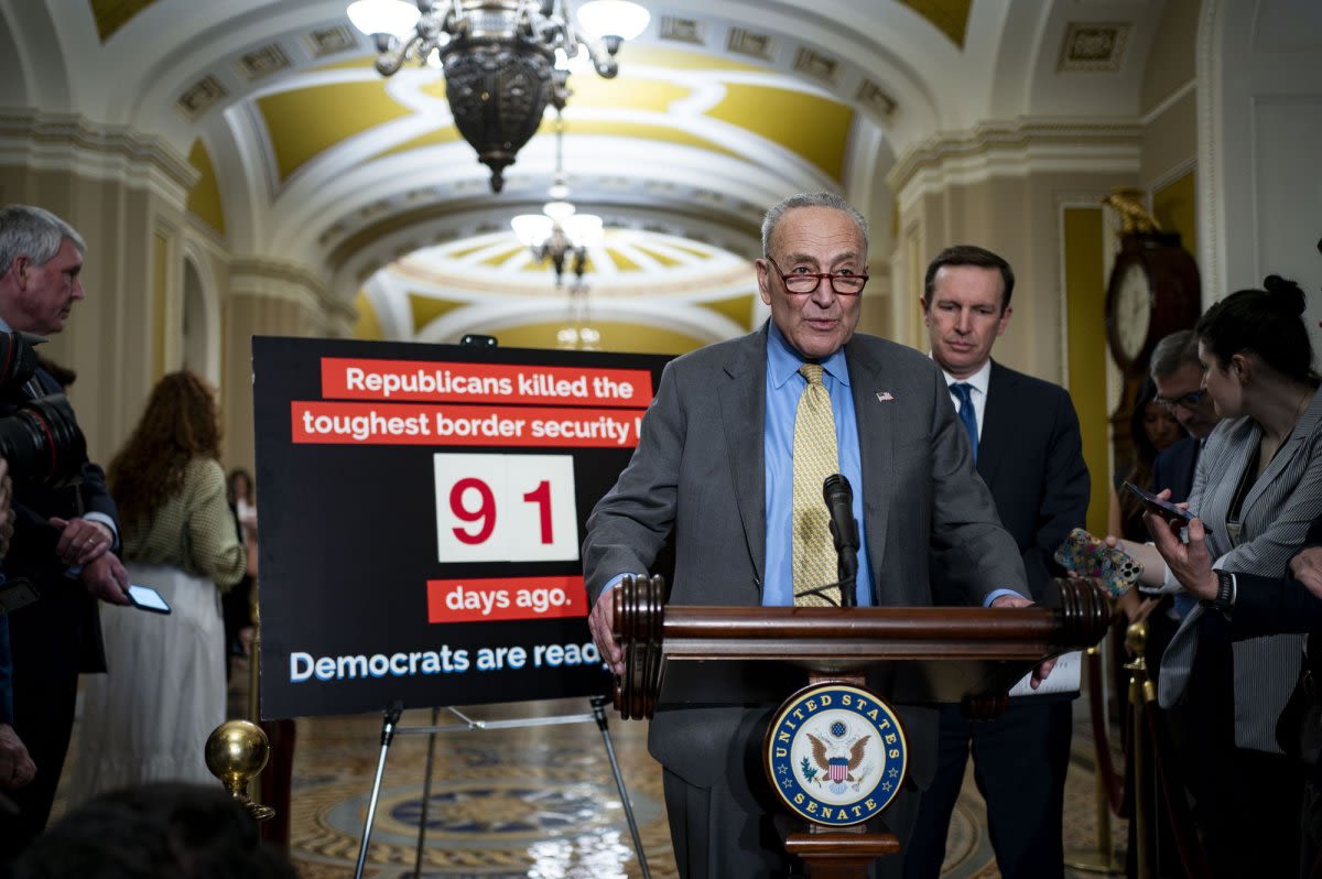 Schumer says Senate will vote again this week on bipartisan border bill