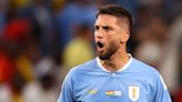 Bentancur tried to throw glass bottle at Colombia fans - it hit a Uruguay staff member on the head