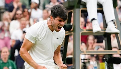 Wimbledon 2024: Carlos Alcaraz repels Ugo Humbert assault to reach quarter-finals