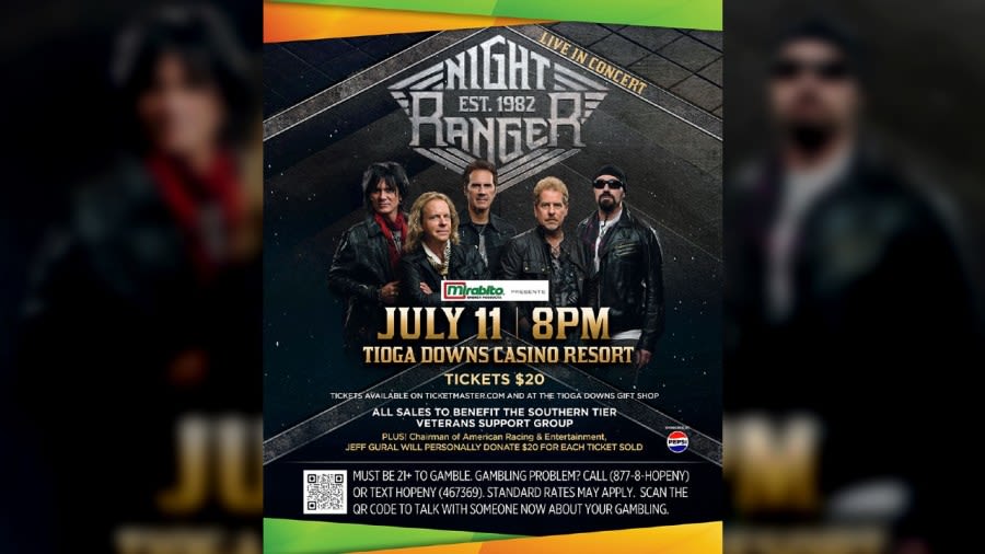 Tickets on sale now for Tioga Downs veteran benefit concert