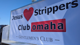 Omaha strip club owner displays 'JESUS ♥ STRIPPERS' sign-truck