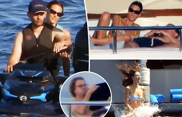 Tobey Maguire takes Leonardo DiCaprio’s girlfriend, Vittoria Ceretti, for a ride on his jet ski in Italy