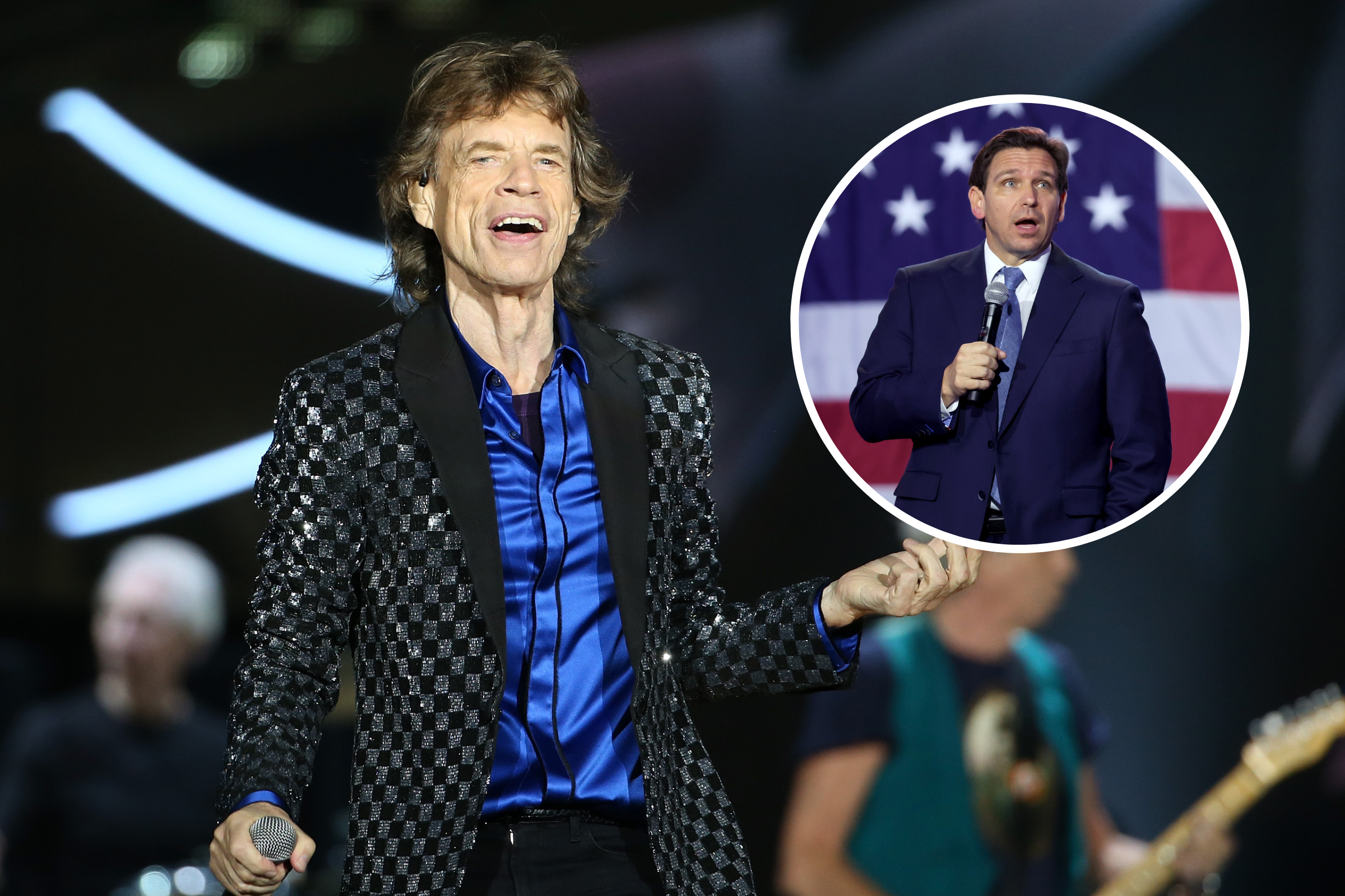 Mick Jagger mocks Ron DeSantis during Florida concert