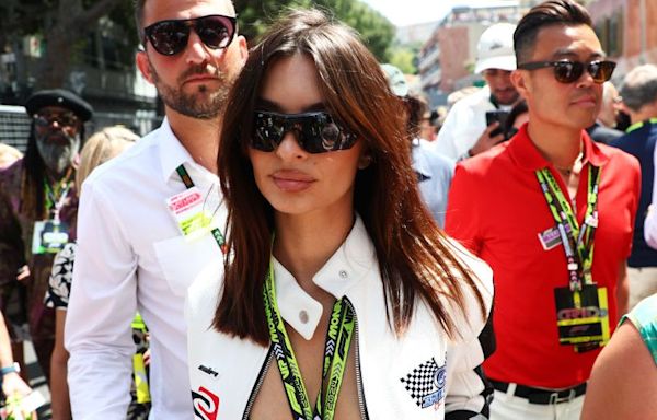 Emily Ratajkowski Is a Grand Prix It Girl in Head-to-Toe Leather