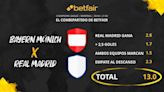 Bayern de Múnich vs. Real Madrid: Combipartido de Betfair a cuota 13.0