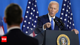 Watch: In another slip of tongue, Biden refers to Kamala Harris as 'vice president Trump' in solo press conference - Times of India