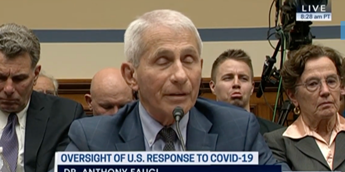 Jan. 6 rioter pulls faces behind Fauci as doctor tells Congress about death threats