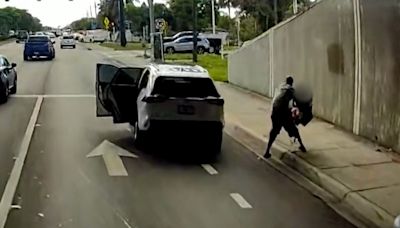 Video shows man leave 3-year-old on Florida sidewalk after carjacking child’s mom