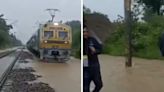 Watch: Pointsmen Help Train Navigate Waterlogged Tracks In Madhya Pradesh - News18