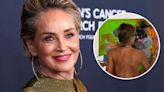 Sharon Stone deslumbró con reveladora foto mientras pintaba un cuadro