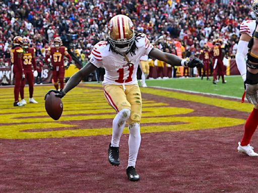 49ers WR Brandon Aiyuk continues to hint at playing with Commanders QB Jayden Daniels