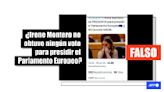 La exministra española Irene Montero sí logró votos para presidir el Parlamento Europeo, 61 en total