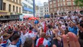 England fans get Euros party started as huge crowds pile into London