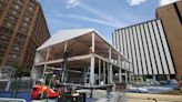What's that on Parcel 5? Double-decker tent going up for Rochester Jazz Festival