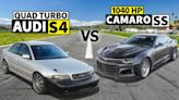 1,040-HP Chevy Camaro SS Met a Quad-Turbo Audi S4 on the Drag Strip