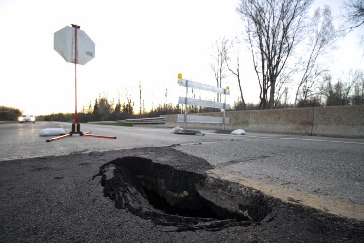 Repairing road damage could take 2 to 3 weeks