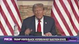 Former President Donald Trump visits Black church in key election state