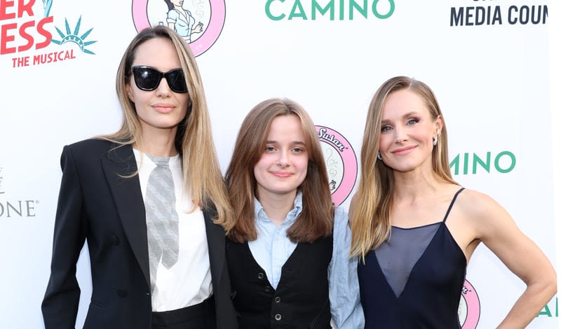 Angelina Jolie & Daughter Vivienne Support Kristen Bell at L.A. Opening of ‘Reefer Madness’ Musical