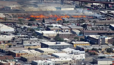 Fire crews battling large blaze in South El Paso - KVIA
