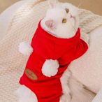 雙毛球皮標燈芯絨貓咪衣服冬季貓布偶貓寵物秋冬裝保暖防掉毛棉衣寵物衣服~晴天